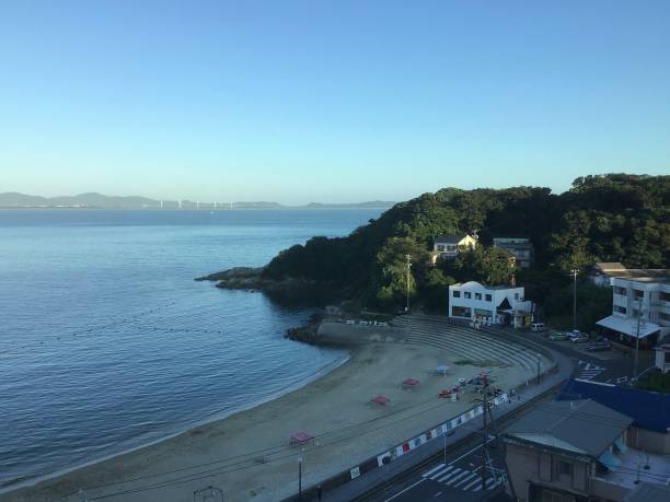istock Shinojima Sun Sun Beach in the evening 1281800956