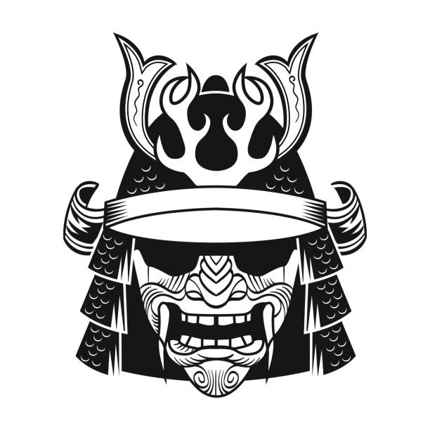 Samurai Mask Tattoo Cartoons Illustrations, Royalty-Free Vector Graphics &  Clip Art - iStock