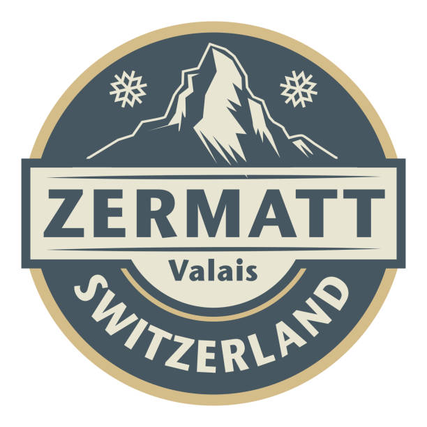 illustrations, cliparts, dessins animés et icônes de zermatt, suisse - mountain mountain peak mountain climbing switzerland