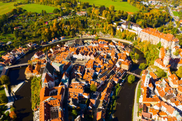 istock Aerial view of Cesky Krumlov 1281811977