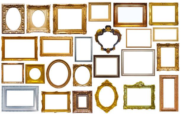 istock set of golden art frames 1281812038