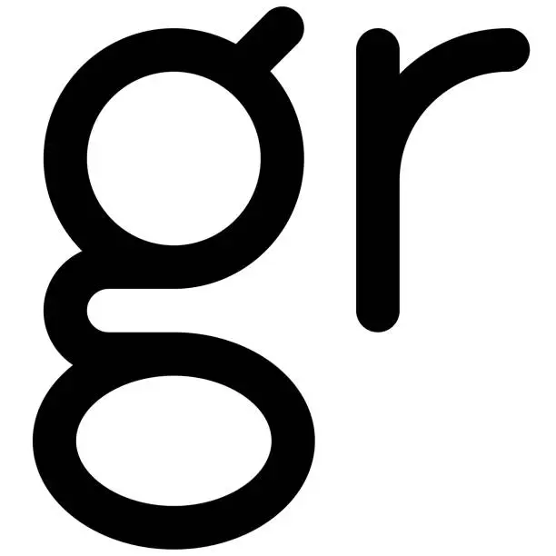 Vector illustration of Groschen sign, centesimal division of the zÅoty