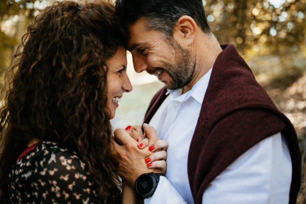 istock Couple on autumn date 1281833658