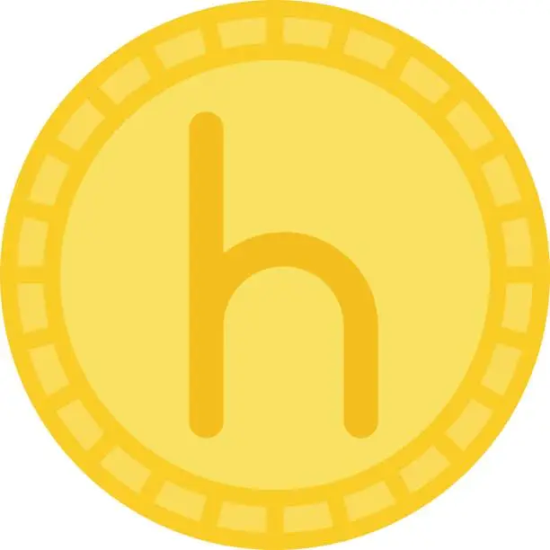 Vector illustration of Heller coin, German coin valued at half a pfennig