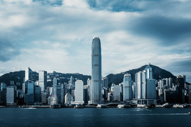 istock Victoria harbor in Hong Kong city 1281836484
