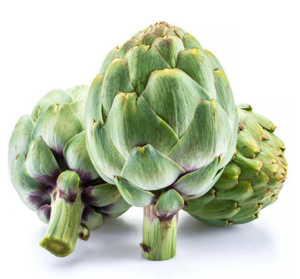 istock Artichoke flower edible buds isolated on white background. 1281839520