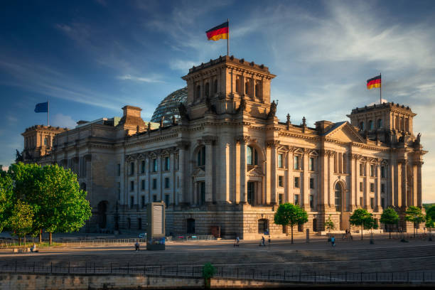 istock Reichstag and government district at sunset 1281839605