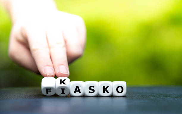 istock Hand turns dice and changes the German expression 