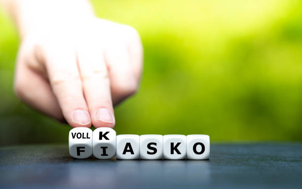 istock Hand turns dice and changes the German expression 