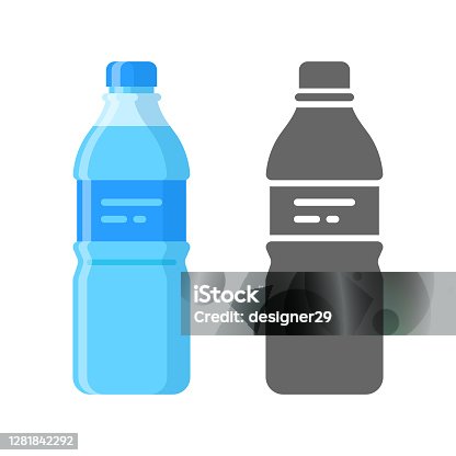 istock Water Bottle Icon Vector Design. 1281842292