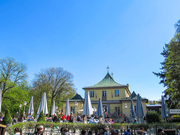 In April 2015, tourist were enjoying sprintime and having a beer in Englischer Garten in Munich in Germany