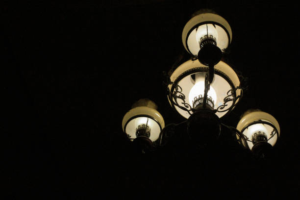 A chandelier was made of iron