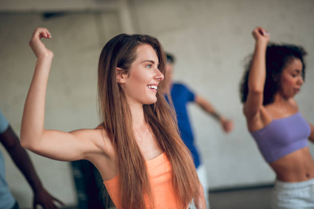 istock Concentrated young women learning new dance movements 1281862715