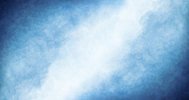istock Abstract light blue watercolor for background. Stain artistic handmade on textured paper used as being an element in the decorative design of header, brochure, poster, card, cover or banner. 1281871502