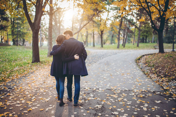 istock Young couple in a park 1281871538
