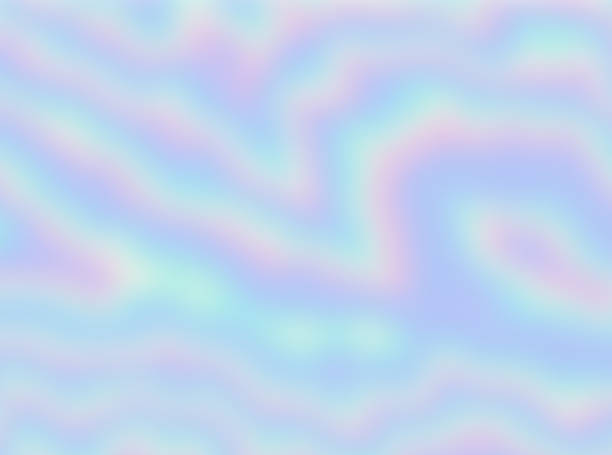 滑らかなホログラフィック抽象波テクスチャ背景 - ホログラム点のイラスト素材／クリップアート素材／マンガ素材／アイコン素材