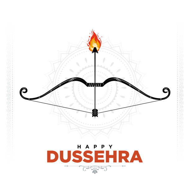 ilustraciones, imágenes clip art, dibujos animados e iconos de stock de ilustración del happy dussehra hindu festival de la india. - ceremonial dancing illustrations