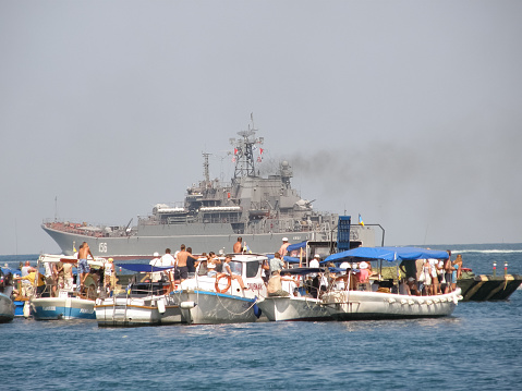 Republic of Crimea, Sevastopol - July 28, 2019: Celebration of the Day of the Russian Navy in Sevastopol.