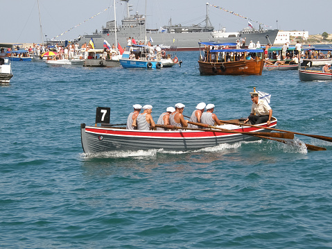 Republic of Crimea, Sevastopol - July 28, 2019: Celebration of the Day of the Russian Navy in Sevastopol.