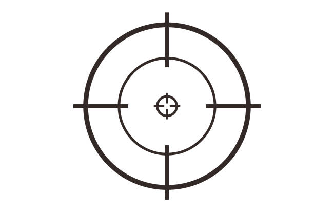 ikona aplikacji crosshair - telescopic sight stock illustrations