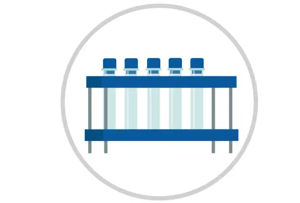 Vector illustration of Laboratory glassware