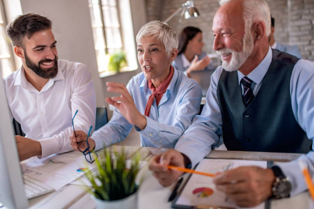 istock Group of  business people are working together 1281888375