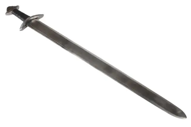 Viking Age sword isolated on white background
