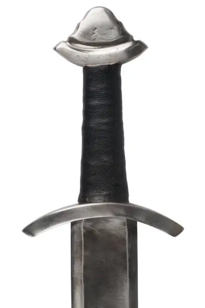 Viking Age sword isolated on white background