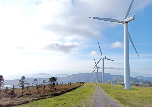 istock Wind energy generator turbines in a meadow 1281893495