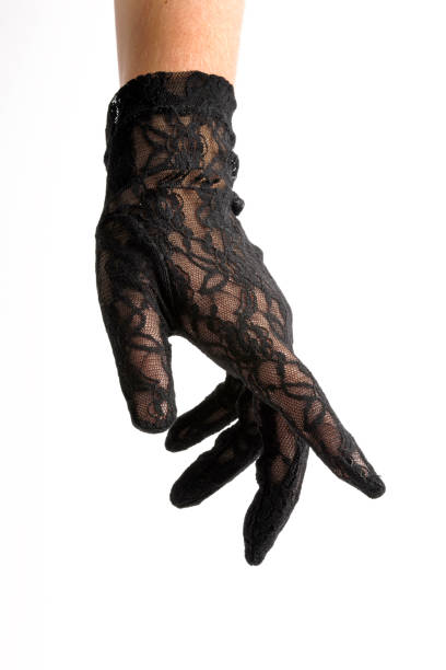 женские перчатки носить, модный аксессуар, цвета, - glove leather black isolated стоковые фото и изображения