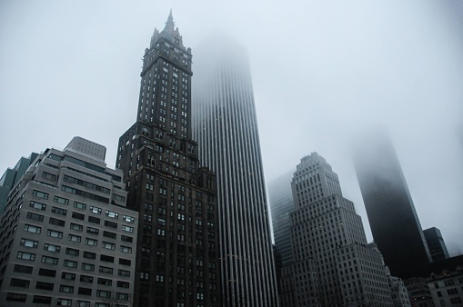 Manhattan in fog