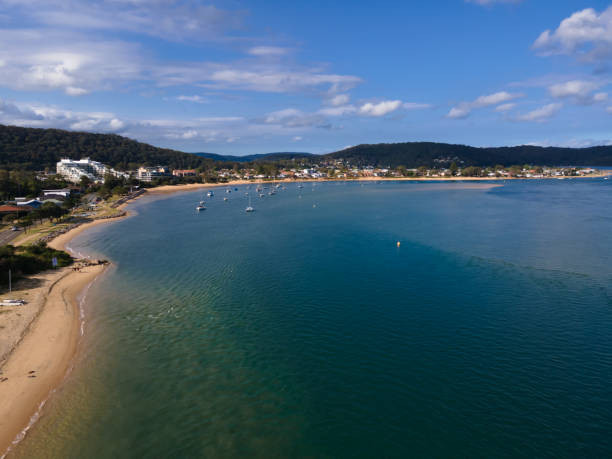 istock Afternoon beach flight over the channel 1281909148