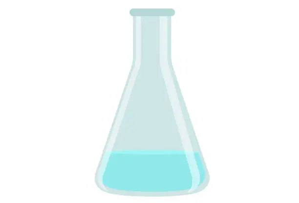 Vector illustration of Laboratory glassware