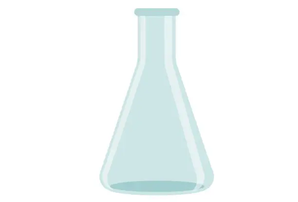 Vector illustration of Laboratory glassware