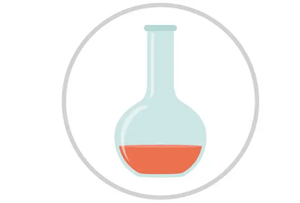 Vector illustration of Laboratory glassware