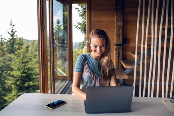 istock Young woman working from home 1281913540