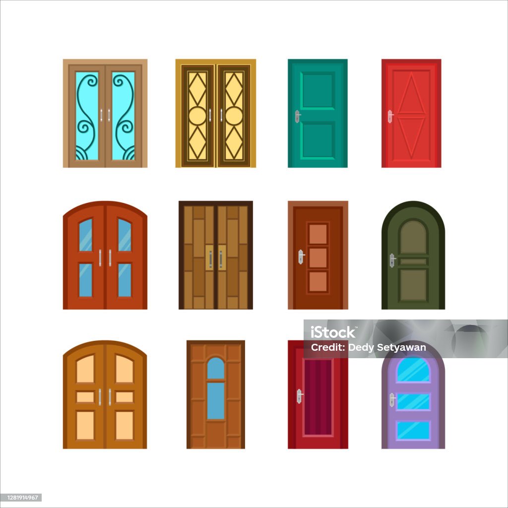 Door Design Set Stock Illustration - Download Image Now - Door, Window,  Computer Graphic - iStock