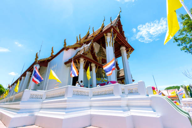 istock Bose at Na Phra Meru Temple Ayutthaya in Thailand 1281917074