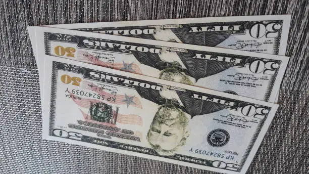Photo of USD  50 Paper Bills Banknotes