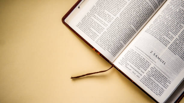 istock Open pages of the bible background (book of Samuel) 1281923234