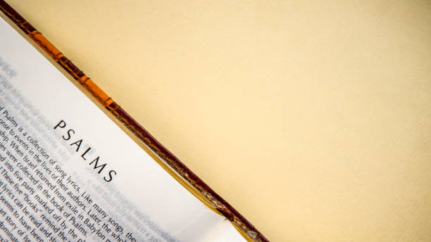 istock Open pages of the bible background (book of Psalms) 1281923249