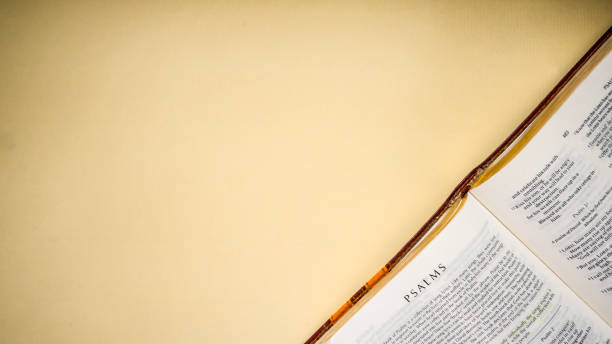 istock Open pages of the bible background (book of Psalms) 1281923266