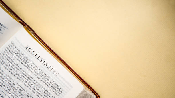 istock Open pages of the bible background (book of Ecclesiastes) 1281924019