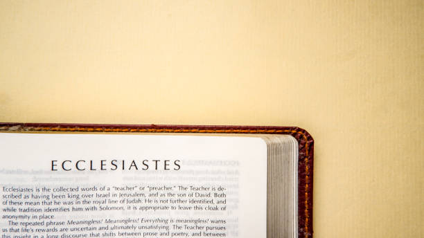 istock Open pages of the bible background (book of Ecclesiastes) 1281924129