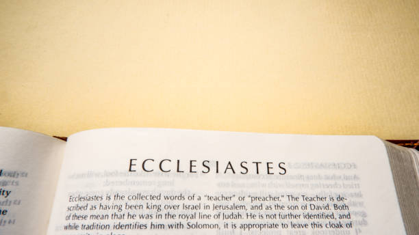 Open pages of the bible background (book of Ecclesiastes)