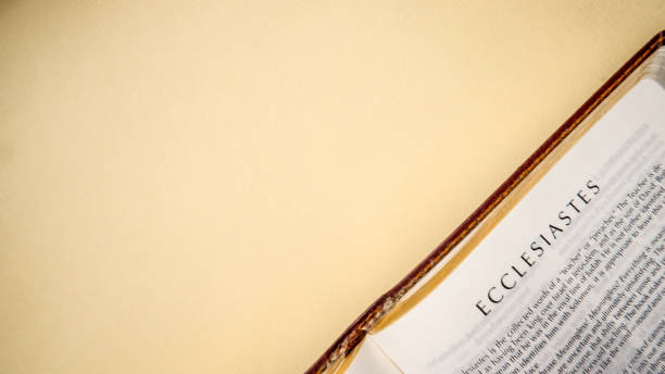 istock Open pages of the bible background (book of Ecclesiastes) 1281924264