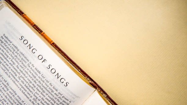 istock Open pages of the bible background (book of song of songs) 1281924769