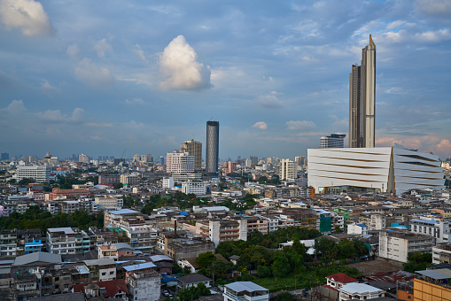 town of thonburi bangkok cityscape in daytime
