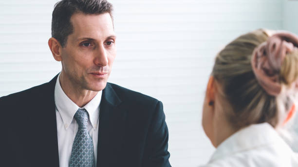istock Job seeker in job interview meeting with manager 1281928607