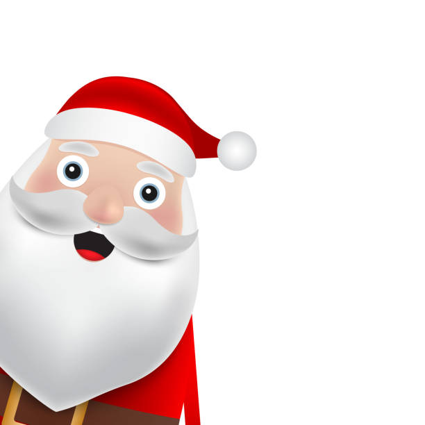 istock Christmas Santa claus stands on a white background. Vector illustration for a festive design 1281930991